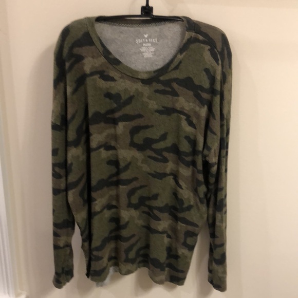 American Eagle Outfitters Soft & Sexy long sleeve camouflage sweater - Picture 4 of 6